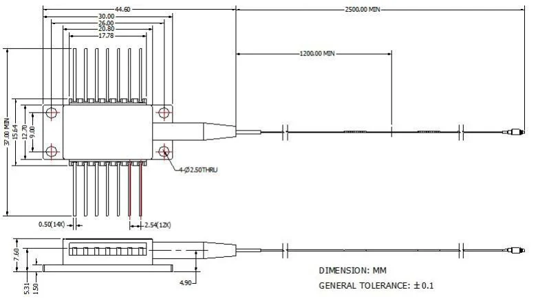 1653nm 40mw Btf Laser Diode For Methane Gas Detection